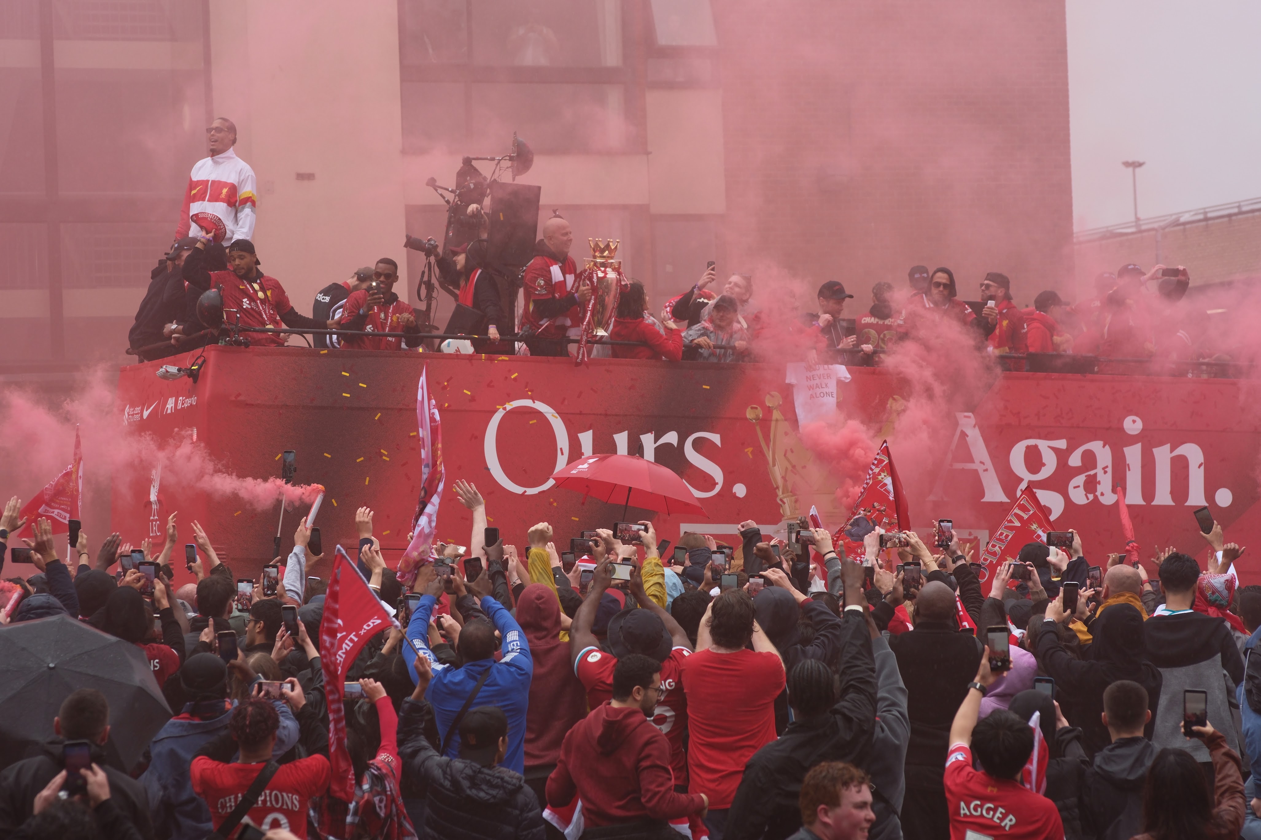 The Liverpool trophy parade